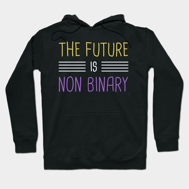 The Future Is Non-Binary | Gender Identity Genderqueer Hoodie by MeatMan